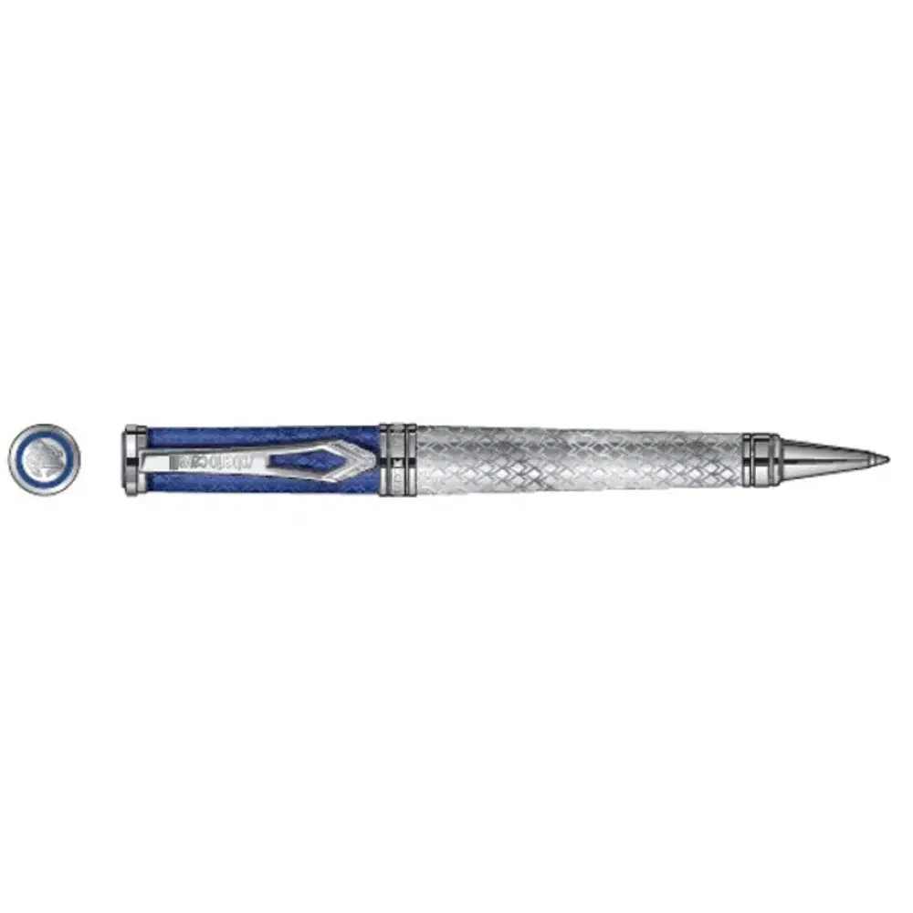 Roberto Cavalli Men's Silver & Blue Ballpoint Pen