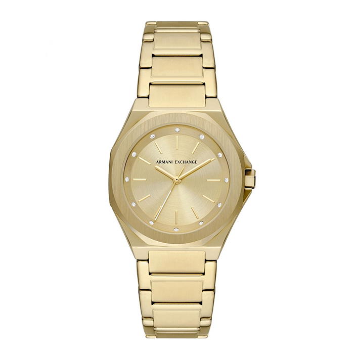 Armani Exchange ladies watch stainless steel gold