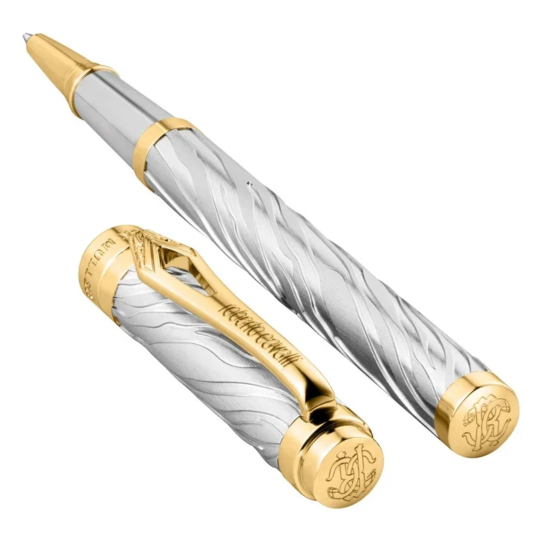 Roberto Cavalli Silver & Gold Rollerball Pen