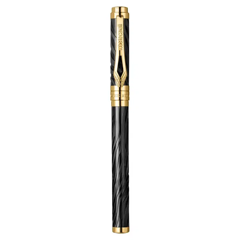 Roberto Cavalli Black & Gold Rollerball Pen