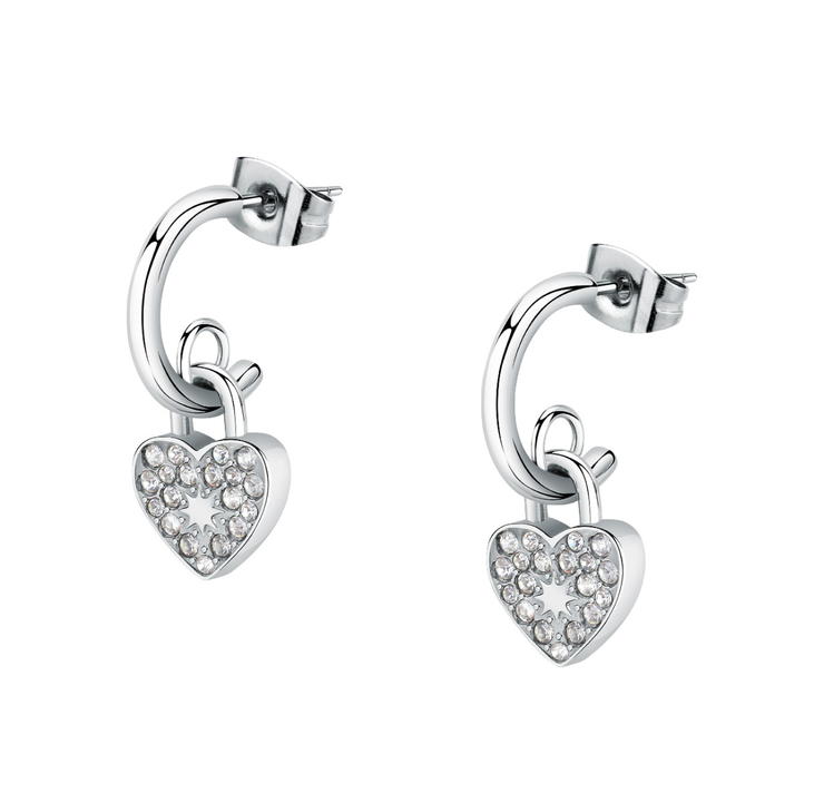 Morellato ABBRACCIO ladies earring stainless steel silver with crystal