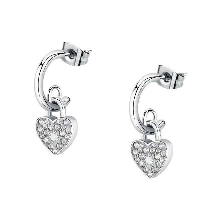 Morellato ABBRACCIO ladies earring stainless steel silver with crystal