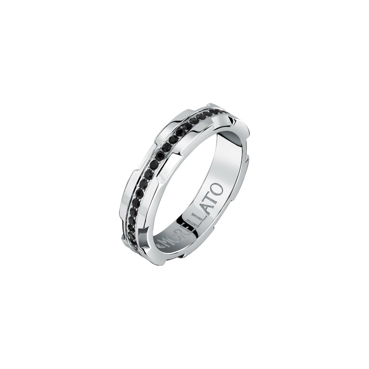 Morellato URBAN men ring steel silver with crystal size 25