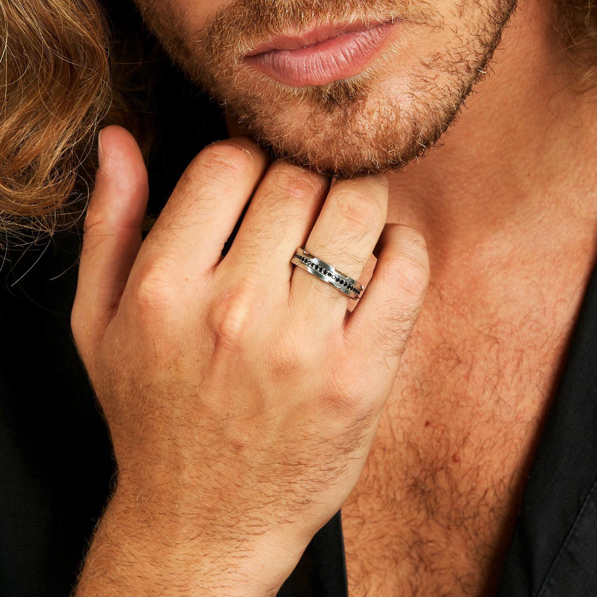 Morellato URBAN men ring steel silver with crystal size 25
