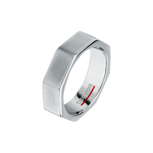 دبلة رجالى روو  مطفى من سيكتور للرجال استيل فضى مقاس 27