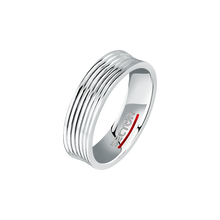 دبلة رجالى روو  لامع من سيكتور للرجال استيل فضى مقاس 25