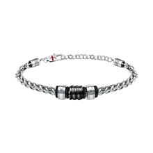 اسوارة سيراميك من سيكتور للرجال استيل فضى واسود