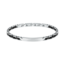 اسوارة سيراميك من سيكتور للرجال لون فضى واسود مقاس 19 سم