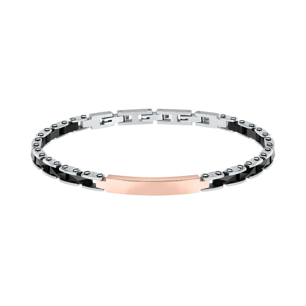 Sector Ceramic bracelet for men silver , Rose gold size 19cm