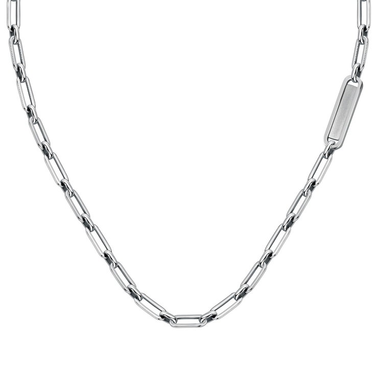 Sector Energy Necklace For Men Stainless Steel Silver