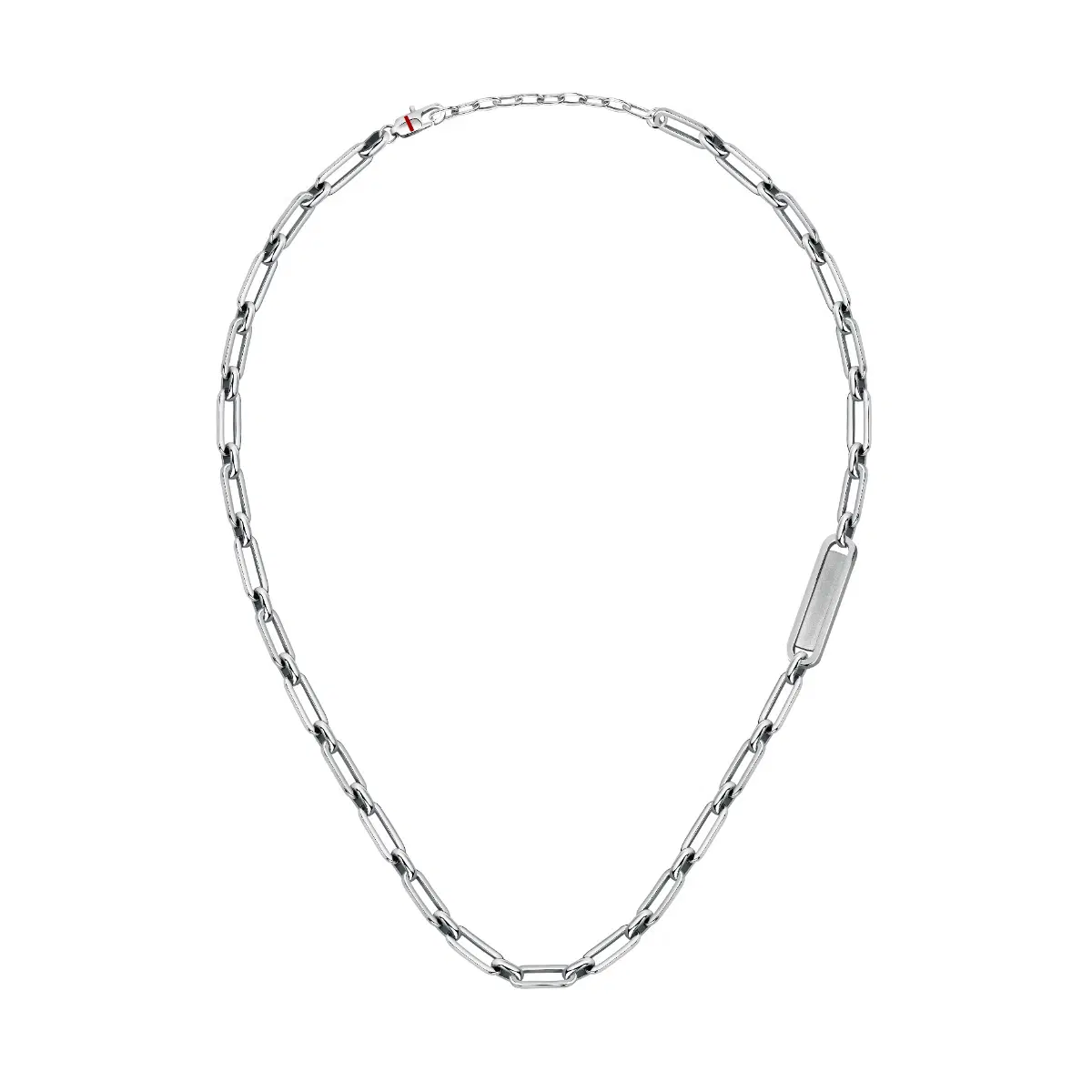 Sector Energy Necklace For Men Stainless Steel Silver