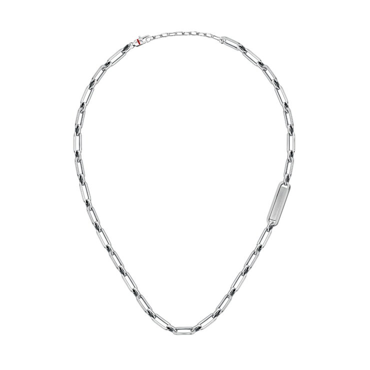 Sector Energy Necklace For Men Stainless Steel Silver