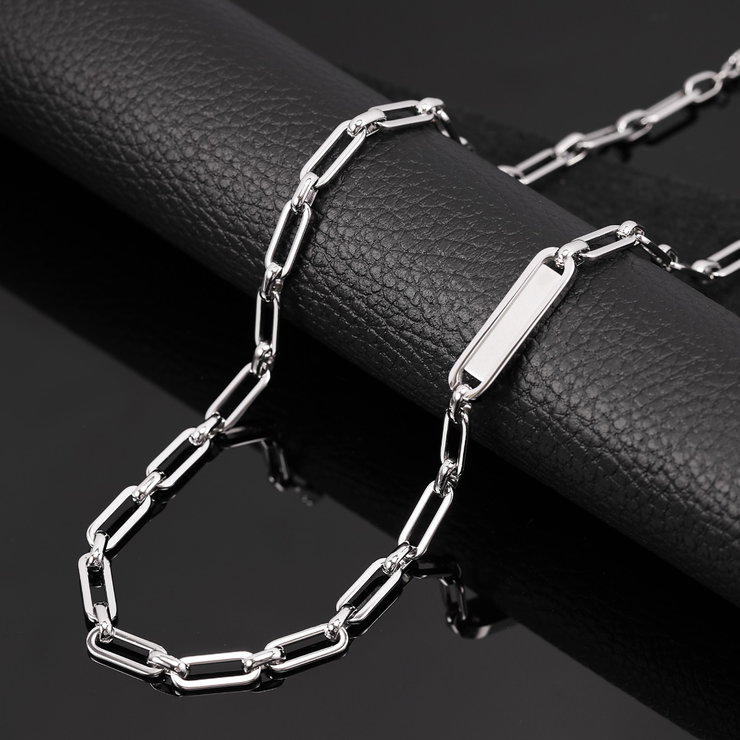 Sector Energy Necklace For Men Stainless Steel Silver
