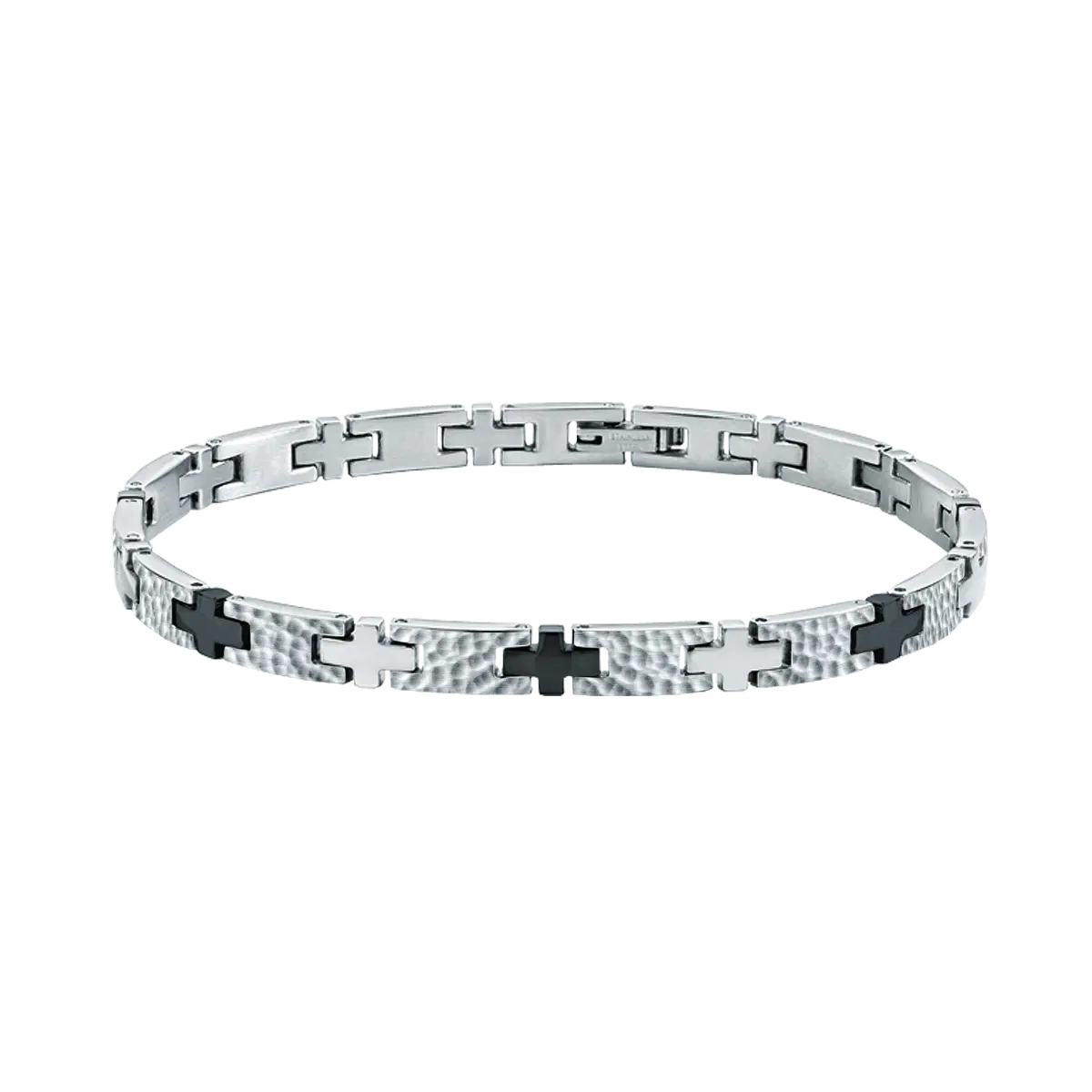 Sector ENERGY bracelet for men silver and Black size 18cm
