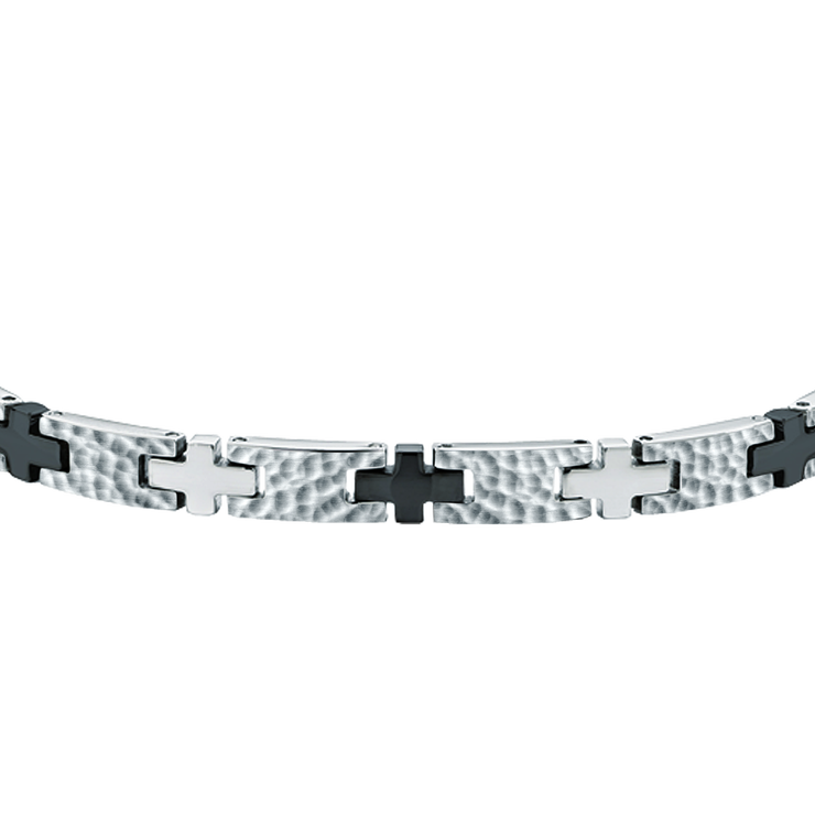 Sector ENERGY bracelet for men silver and Black size 18cm