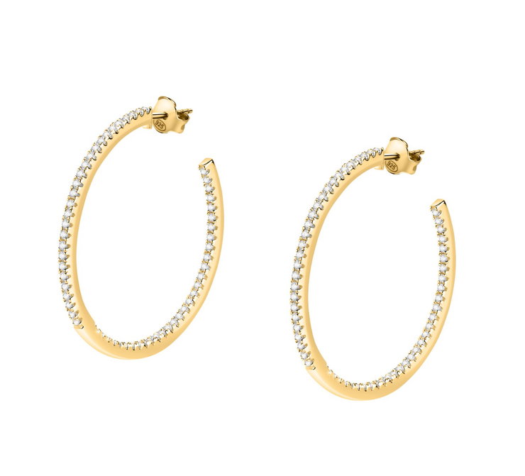 Morellato women TESORI earring steel gold with crystals