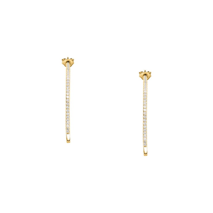 Morellato women TESORI earring steel gold with crystals