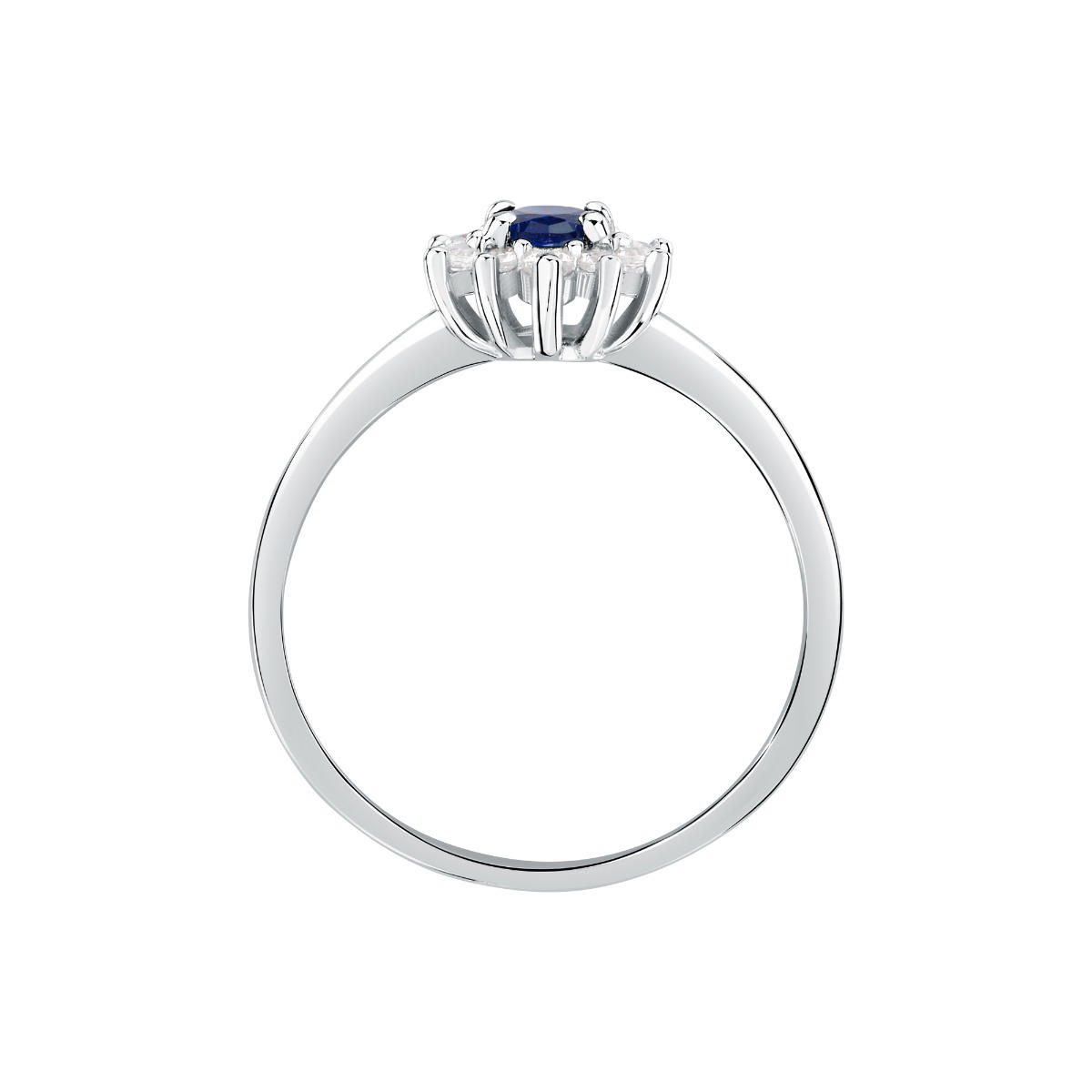 Morellato women KATE ring steel silver with blue crystal size 18
