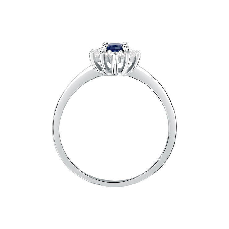 Morellato women KATE ring steel silver with blue crystal size 18