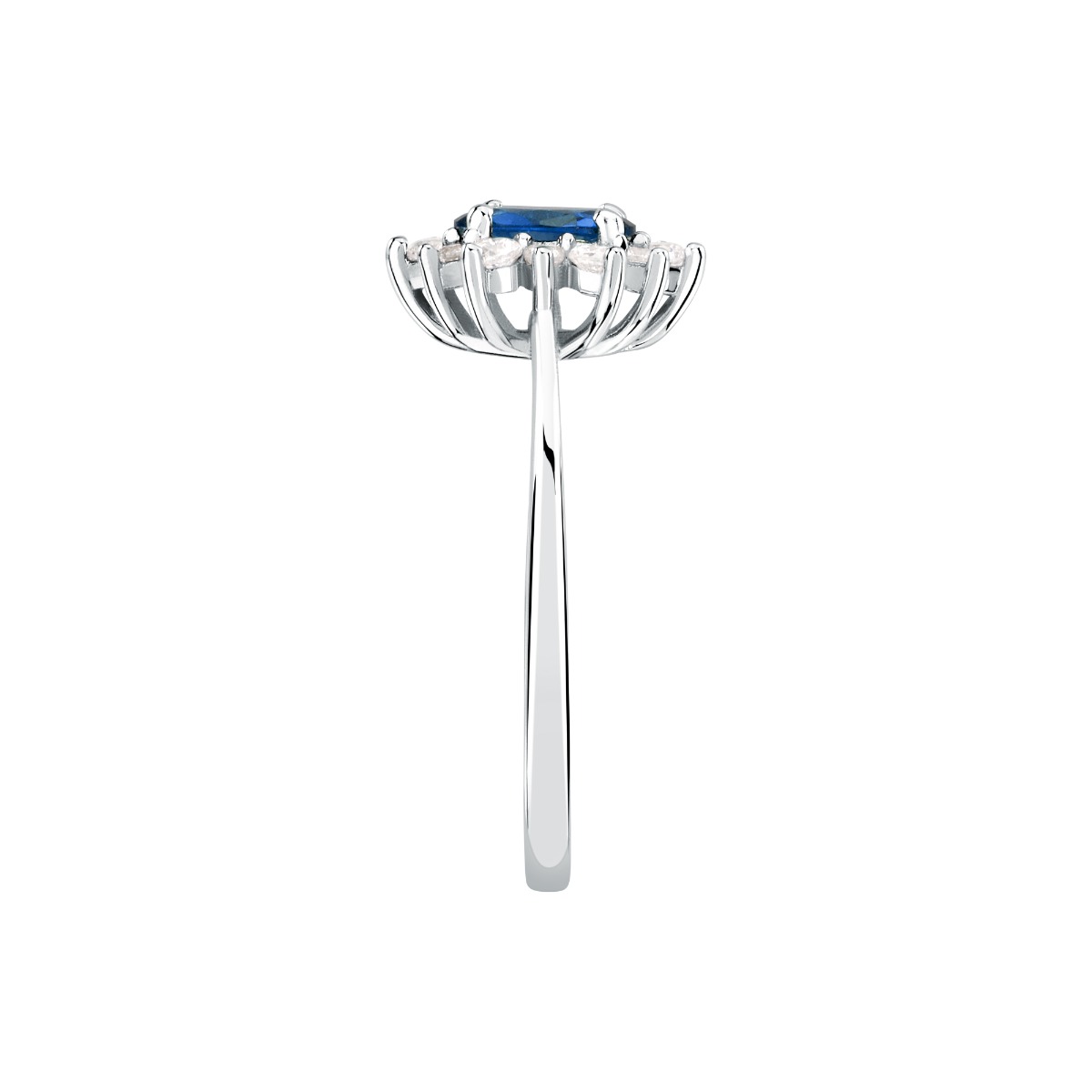 Morellato women KATE ring steel silver with blue crystal size 18