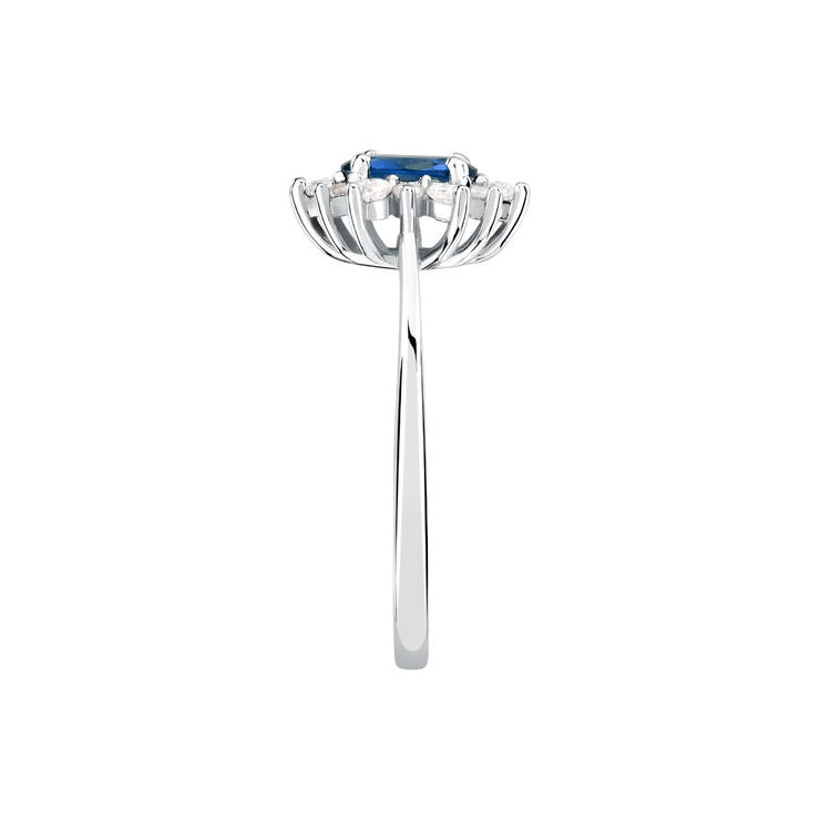 Morellato women KATE ring steel silver with blue crystal size 18