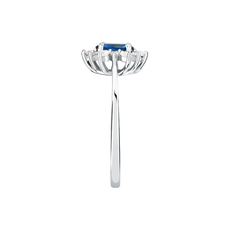 Morellato women KATE ring steel silver with blue crystal size 18
