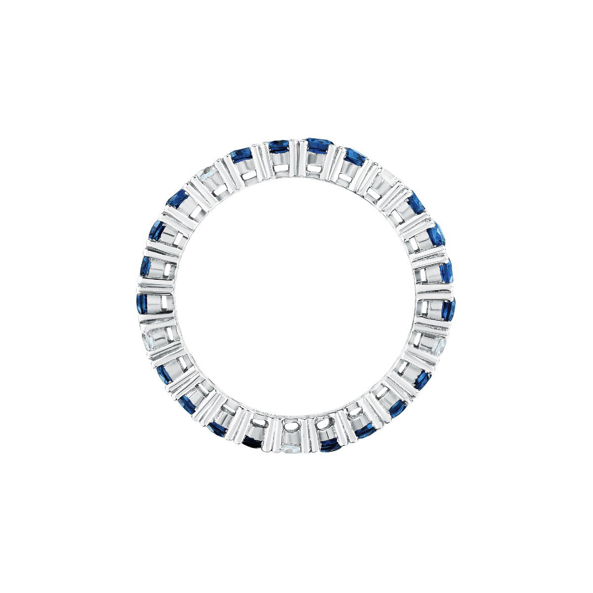Morellato TESORI ladies ring steel silver with blue crystal size 14