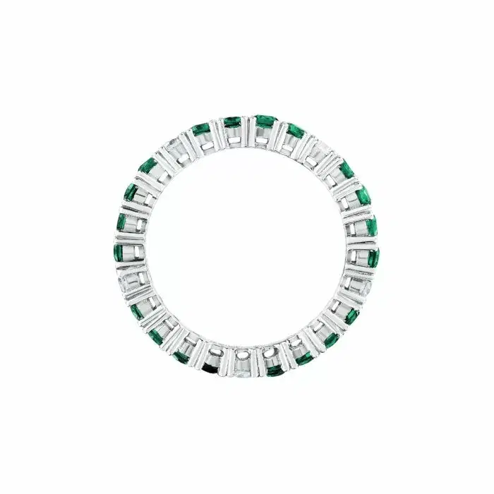Morellato TESORI ladies ring steel silver with green crystal size 18