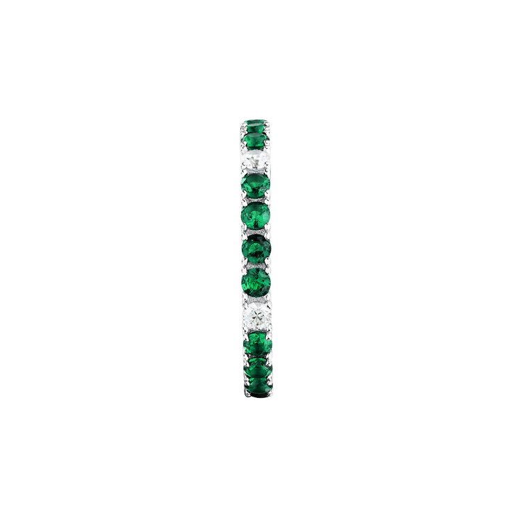 Morellato TESORI ladies ring steel silver with green crystal size 12