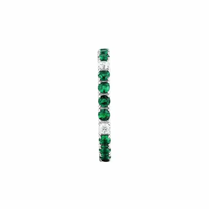 Morellato TESORI ladies ring steel silver with green crystal size 18