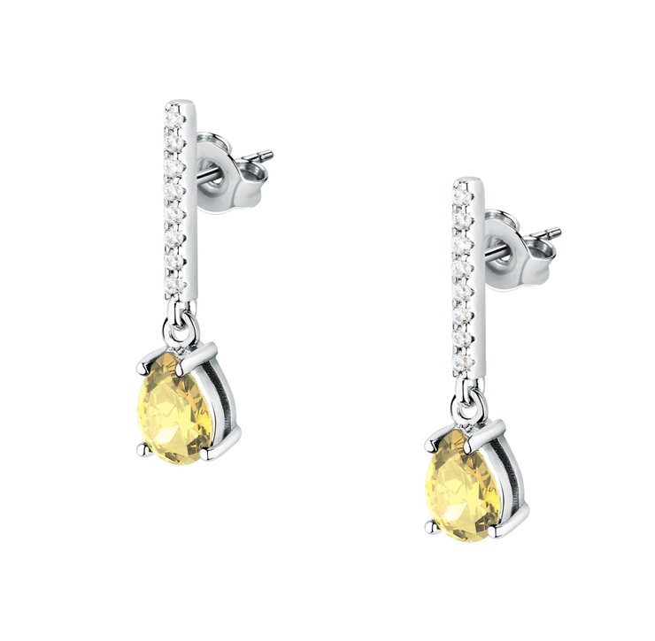 Morellato TESORI ladies earring with yellow drops crystal