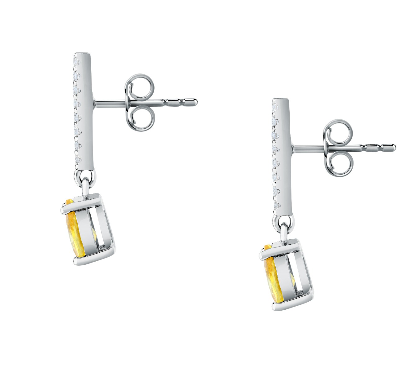 Morellato TESORI ladies earring with yellow drops crystal