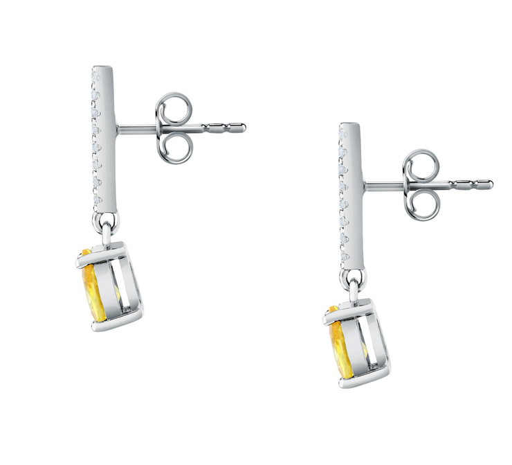 Morellato TESORI ladies earring with yellow drops crystal