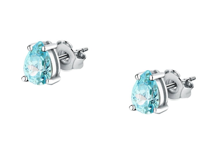 Morellato TESORI ladies earring silver with blue crystal