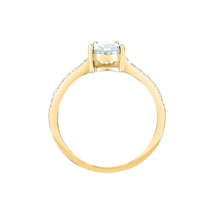 Morellato women ring steel gold with white crystal size 18