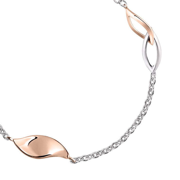 Morellato Foglia Bracelet For Women Silver , Rose Gold