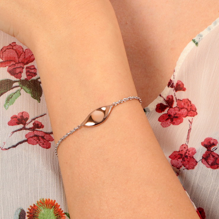 Morellato Foglia Bracelet For Women Silver , Rose Gold