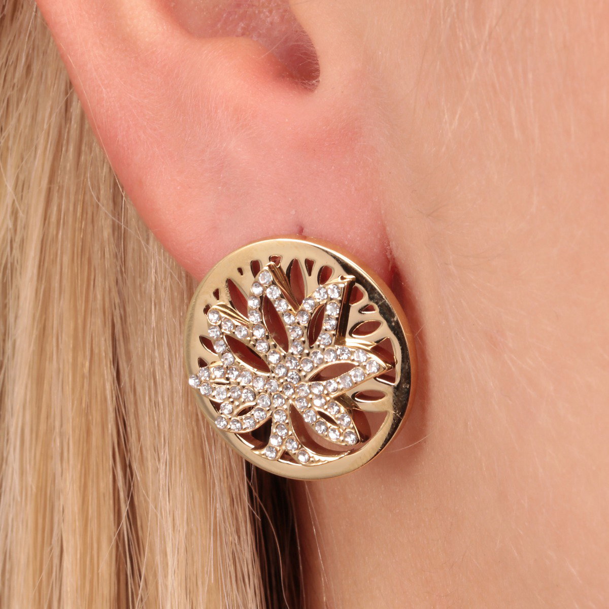 Morellato Loto Earring For Women Steel Gold