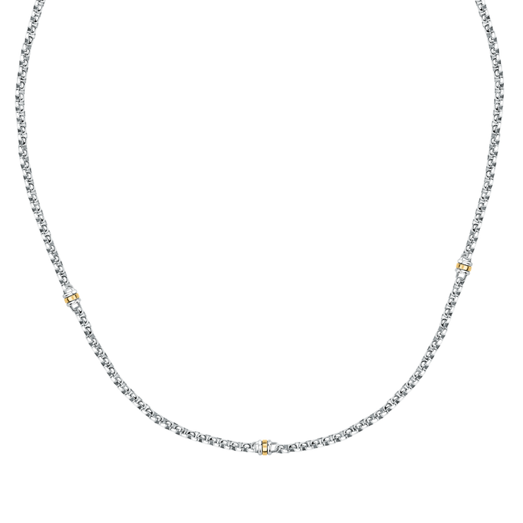 Morellato gent necklace steel silver with gold size 50