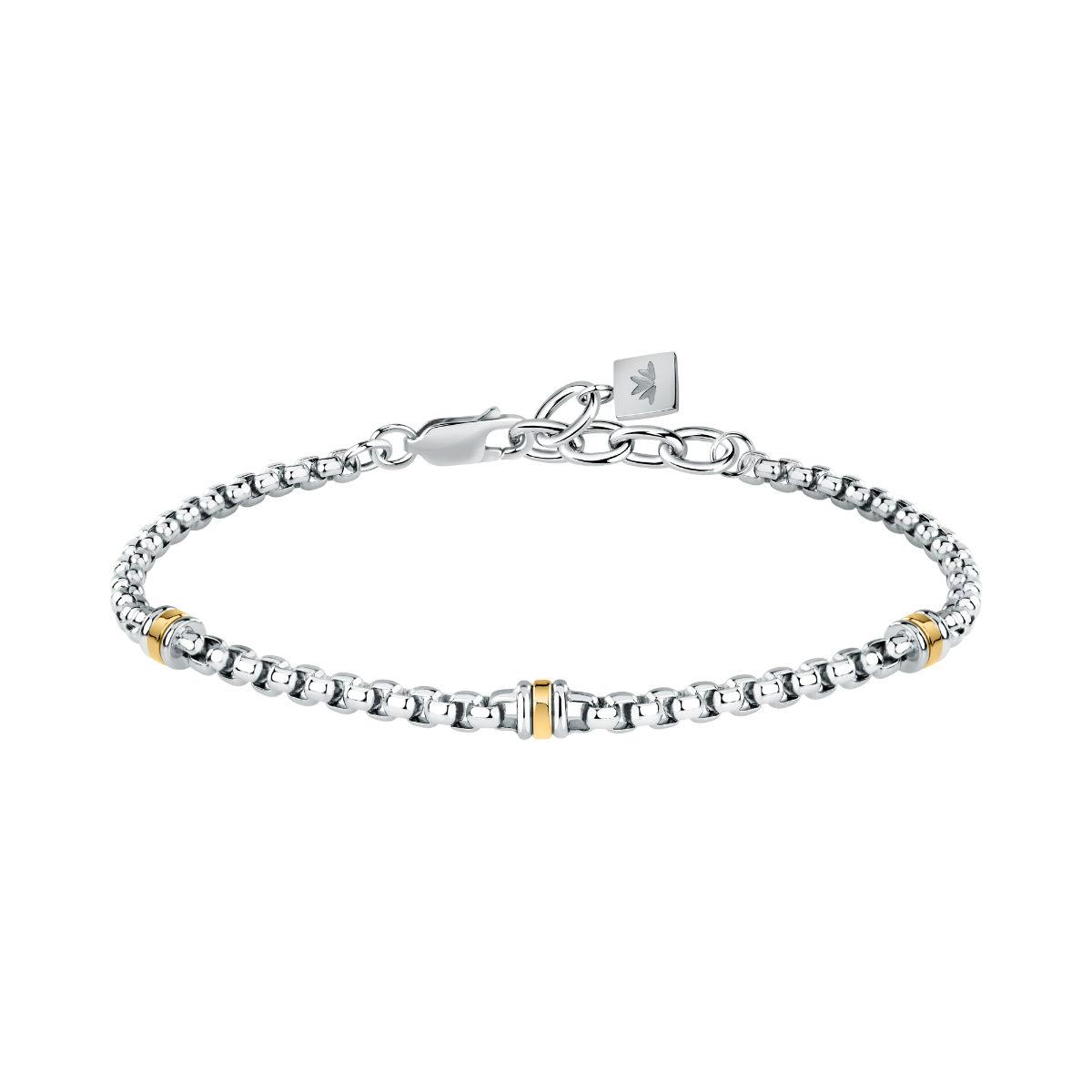 Morellato gent bracelet steel silver , gold size 18