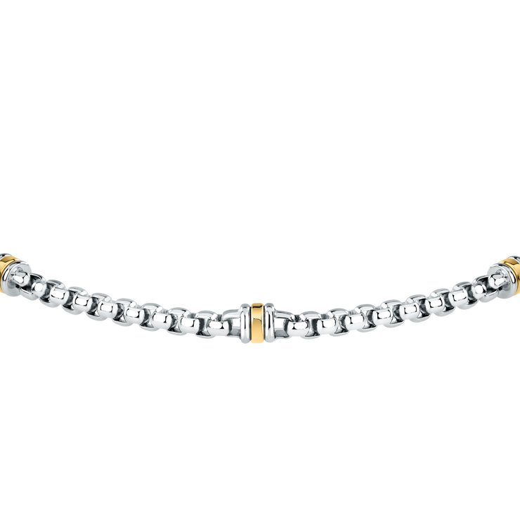Morellato gent bracelet steel silver , gold size 18