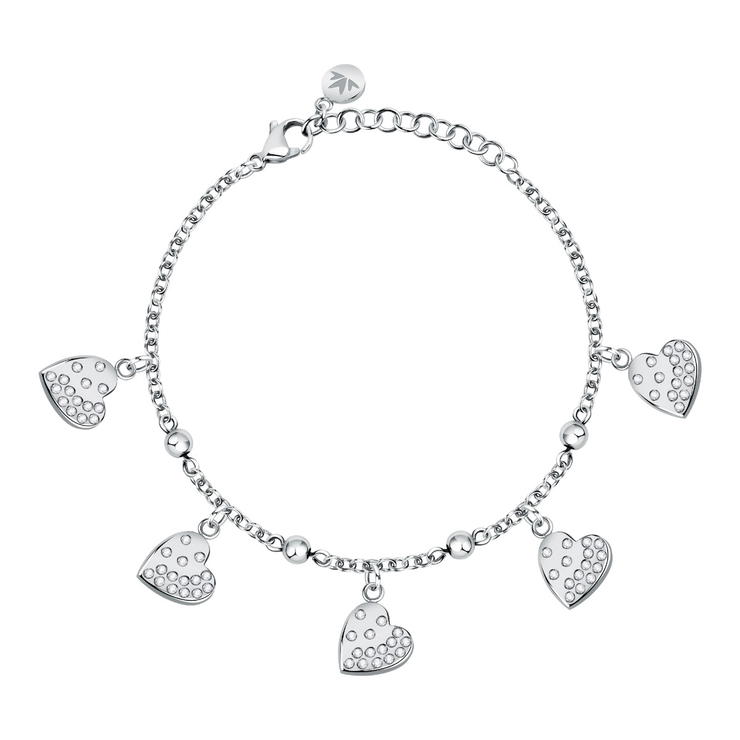 Morellato Silver Heart Charm Bracelet for Women