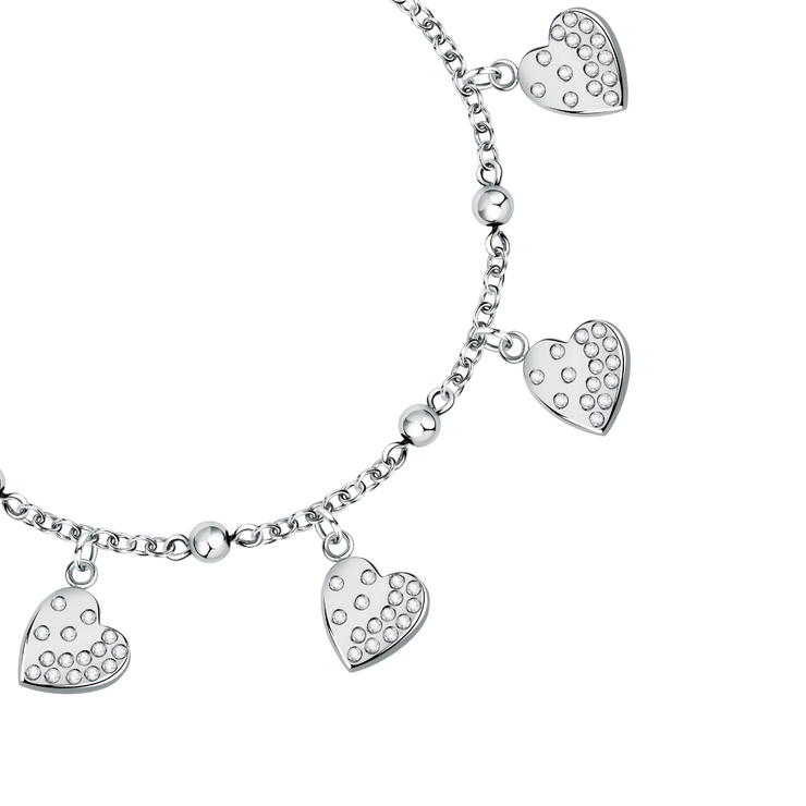 Morellato Silver Heart Charm Bracelet for Women