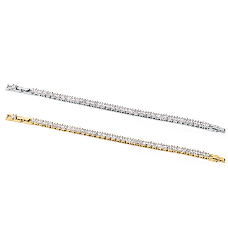 Morellato Baguette Bracelet For Women Zircons , Gold