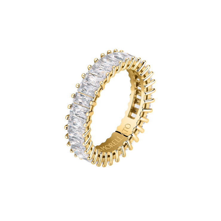 Morellato Baguette Ring For Women Silver ,Gold Size 16