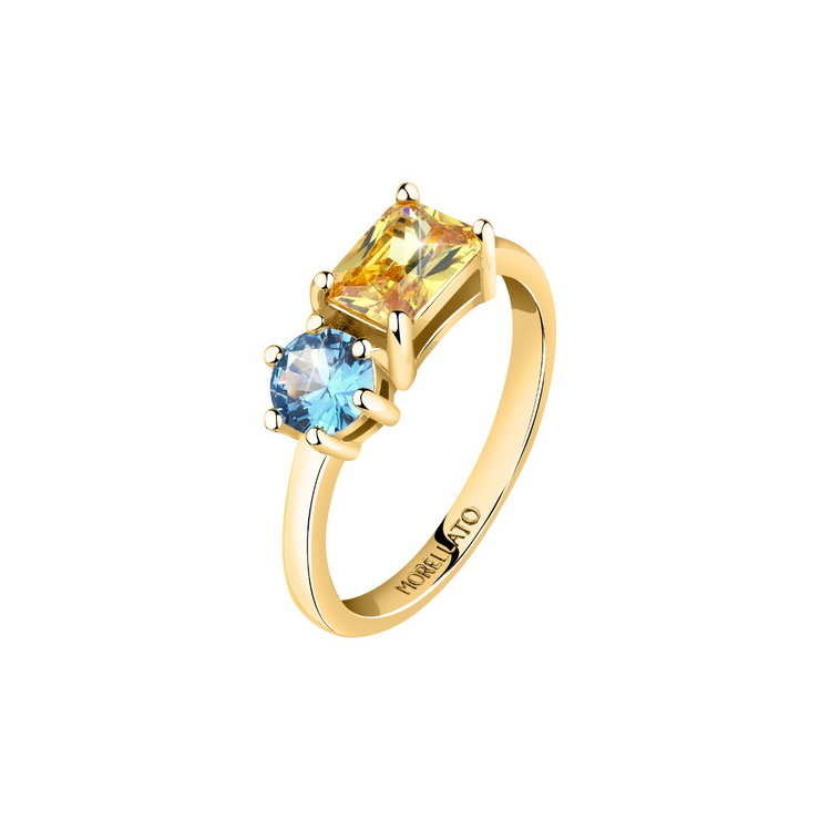 Morellato COLORI women ring steel gold with crystal size 14