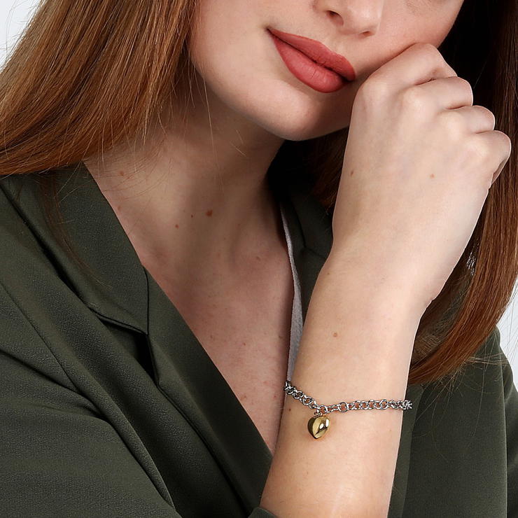 Morellato ISTANTI Heart Ladies bracelet steel silver , Gold