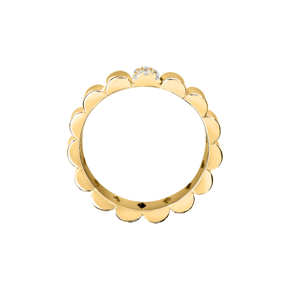 Morellato ladies ESSENZA ring steel gold size 16