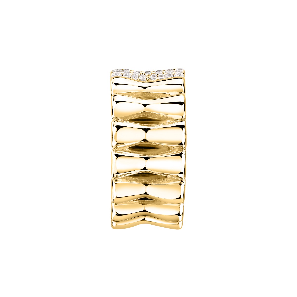 Morellato ladies ESSENZA ring steel gold size 16