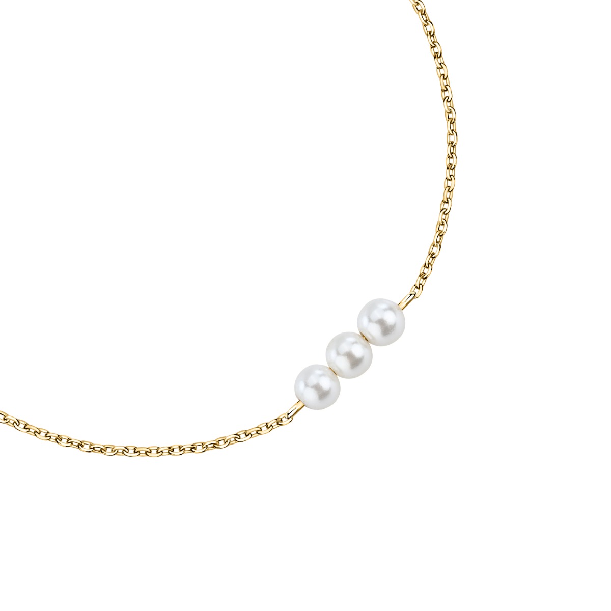 Morellato PERLE women necklace steel golden with Pearl